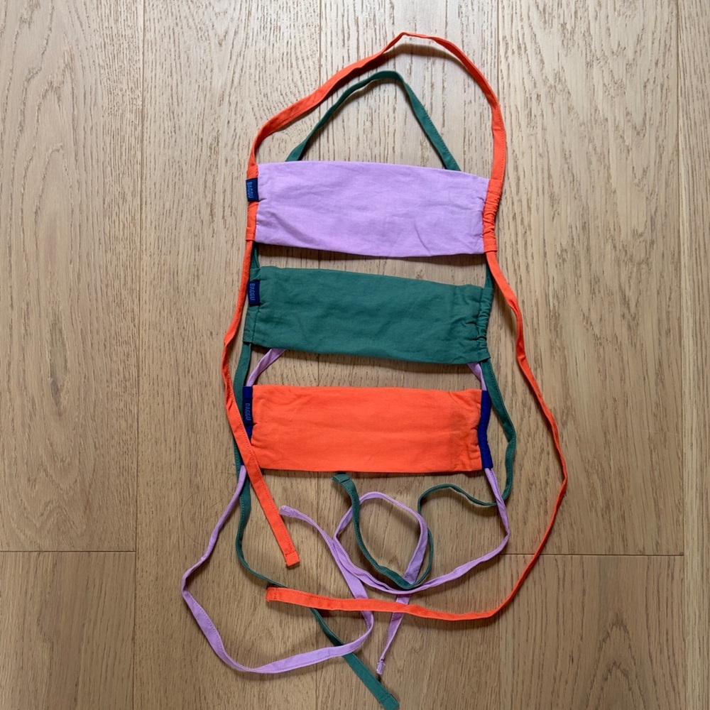 Baggu 3-Pack Colorful Cotton Face Masks